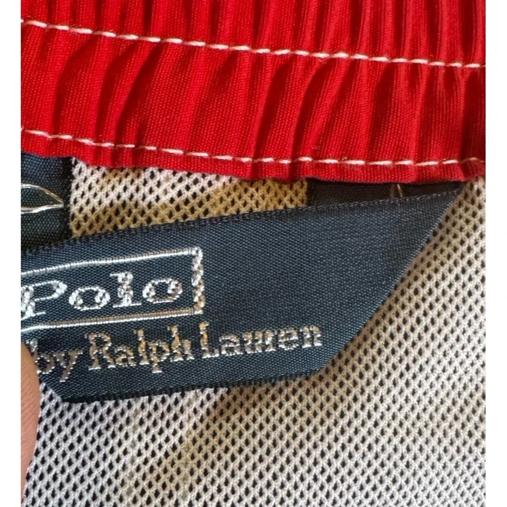 Vintage Y2K‎ Ralph Lauren Polo Swim Trunks Board Shorts Navy Blue Size XXL 2XL - Picture 6 of 9